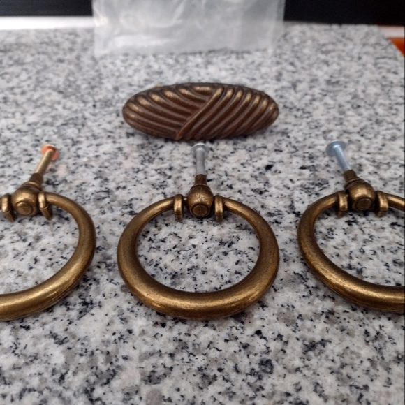 Bronze Brass Drawer Pull Handles. Cabinet Hardware. Furniture Drawer Pulls x 4. - Picture 5 of 8